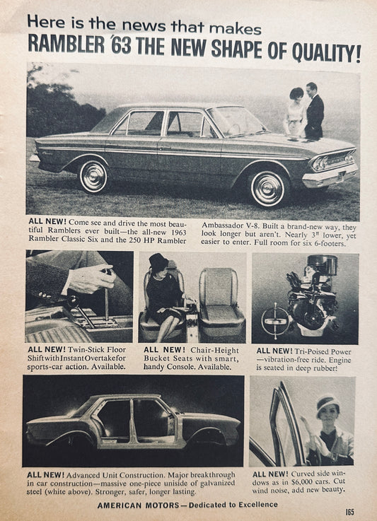 1963 AMC Rambler  - The New Shape of Quality - Advertisement