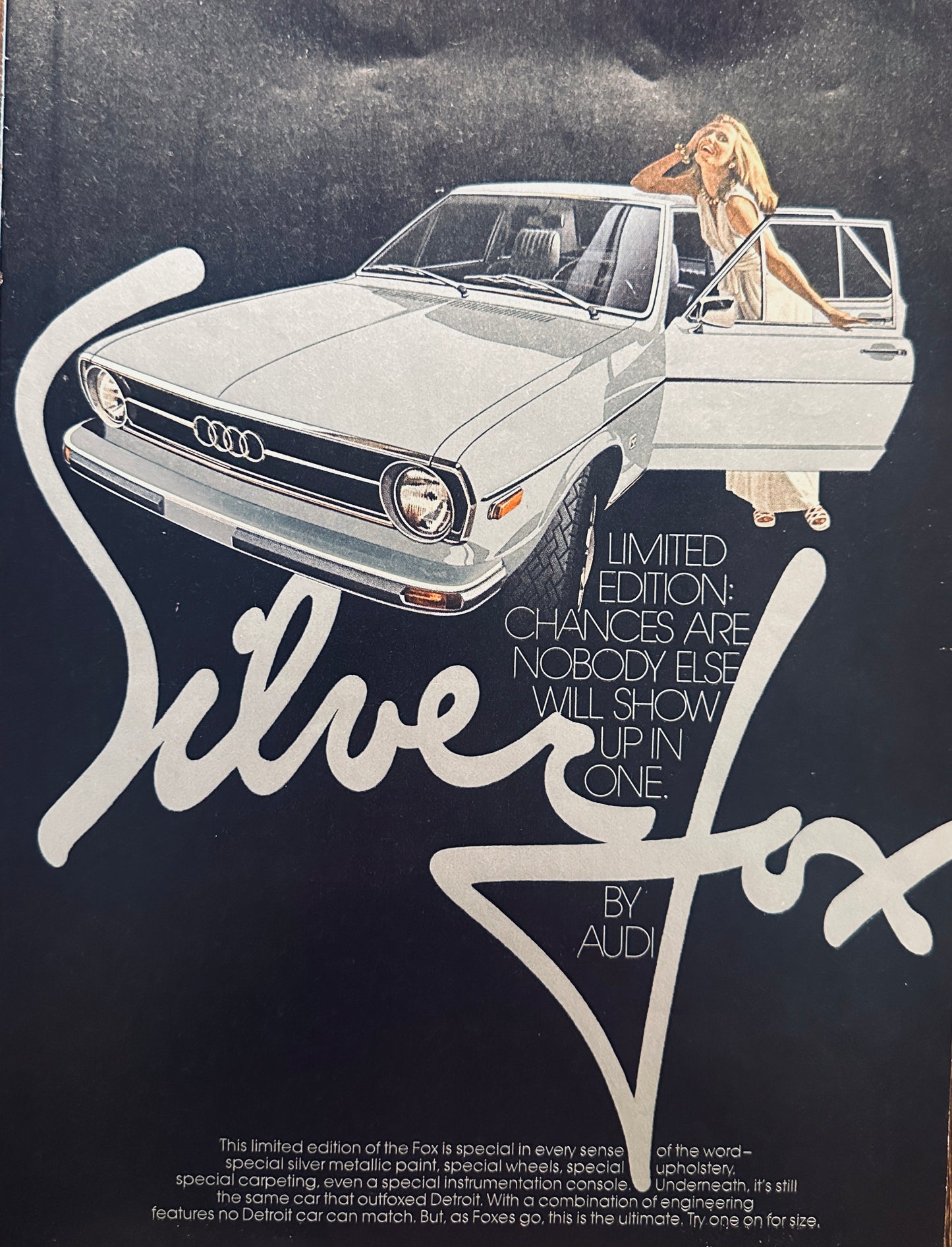 1976 Audi Limited Edition Silver Fox Magazine Ad