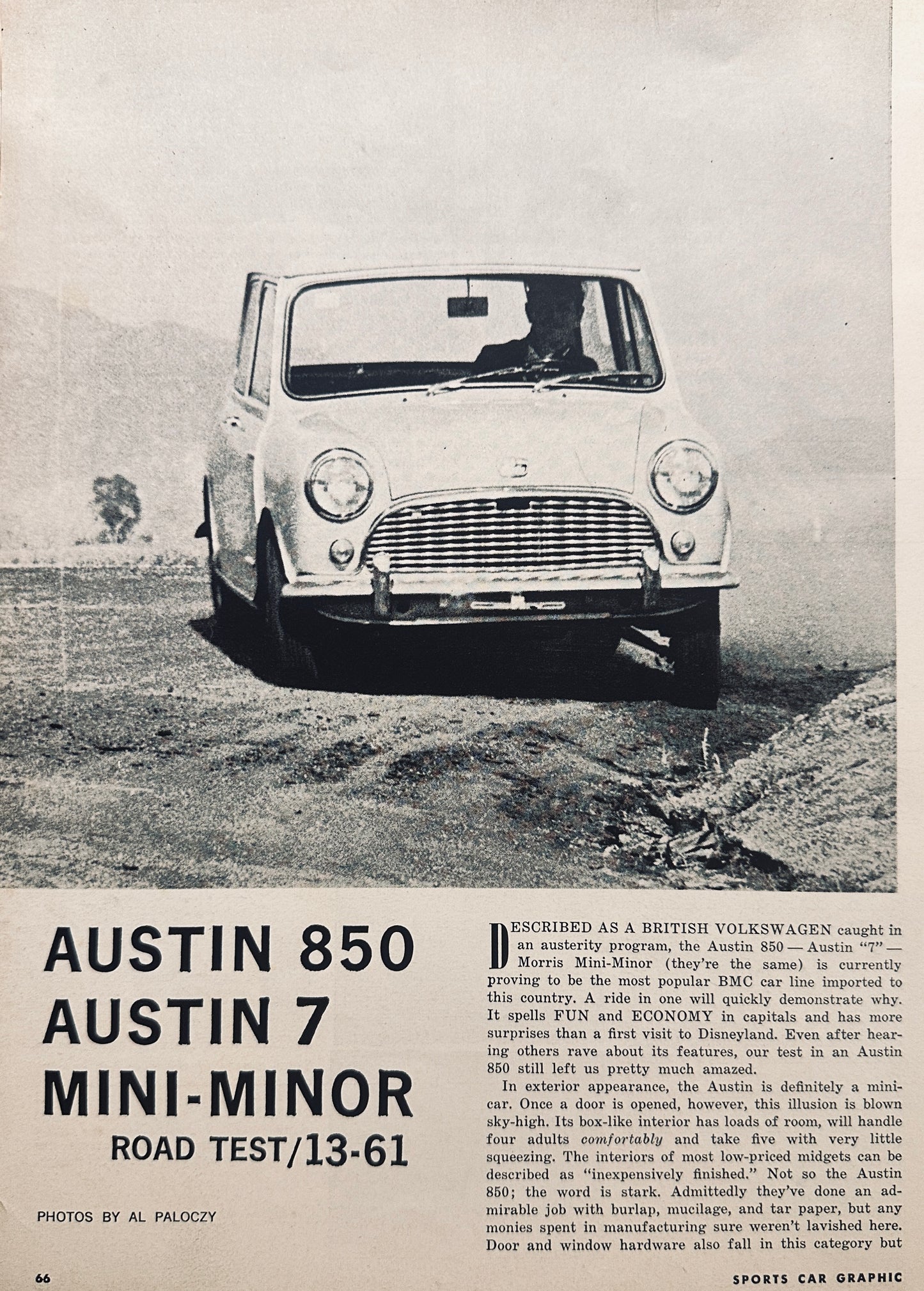 1961 Austin 850 - Austin 7 Mini-Minor Magazine Article 4-Pages