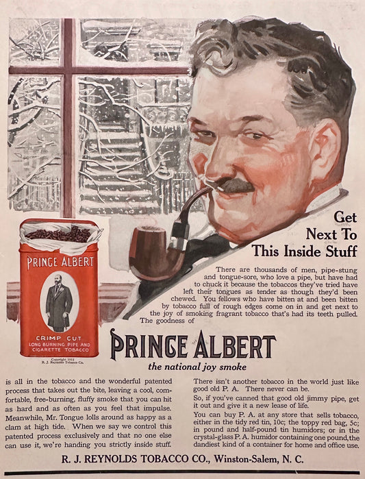 1915 Prince Albert Crimp Cut Pipe Tobacco Ad #1856 - Get Next To