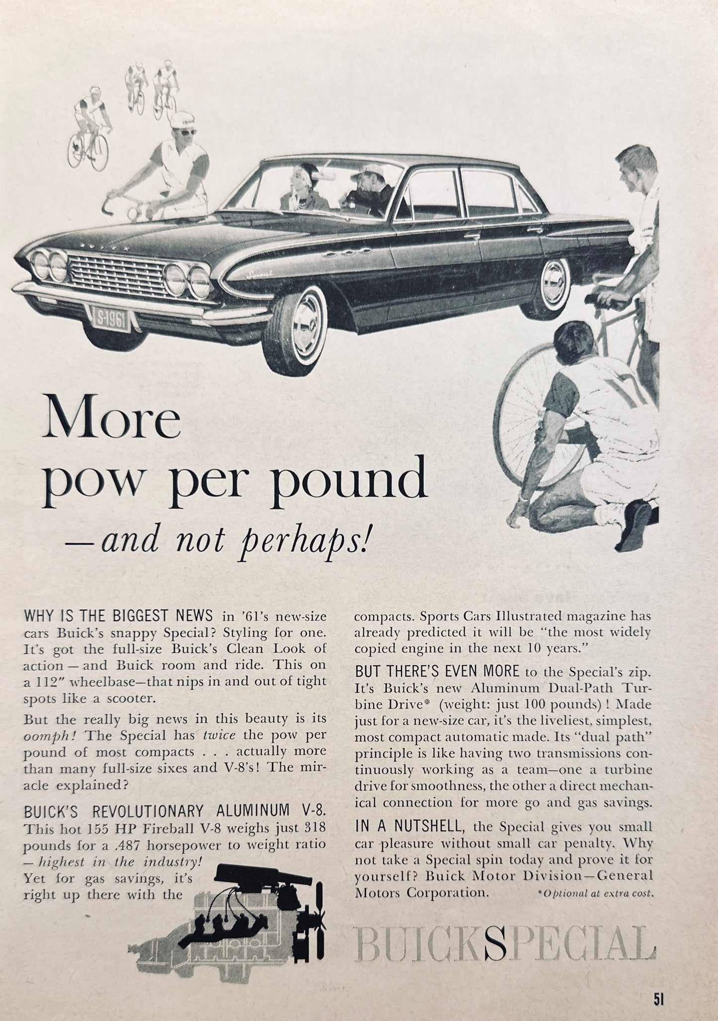 1960 Buick Special More Pow per Pound 6 x 9" version Magazine Ad