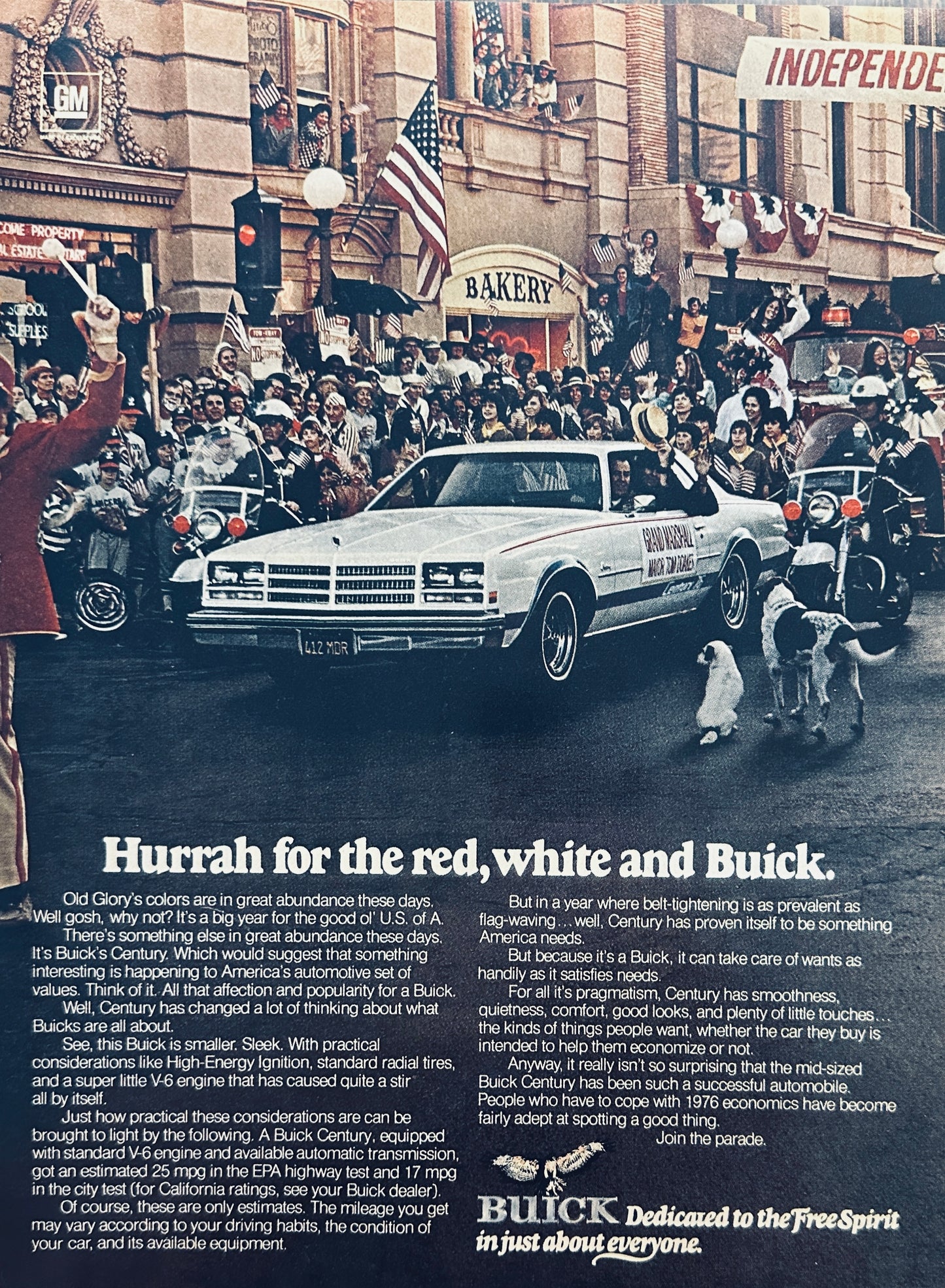 1976 Buick Century Magazine Advertisement - Independence Day Parade