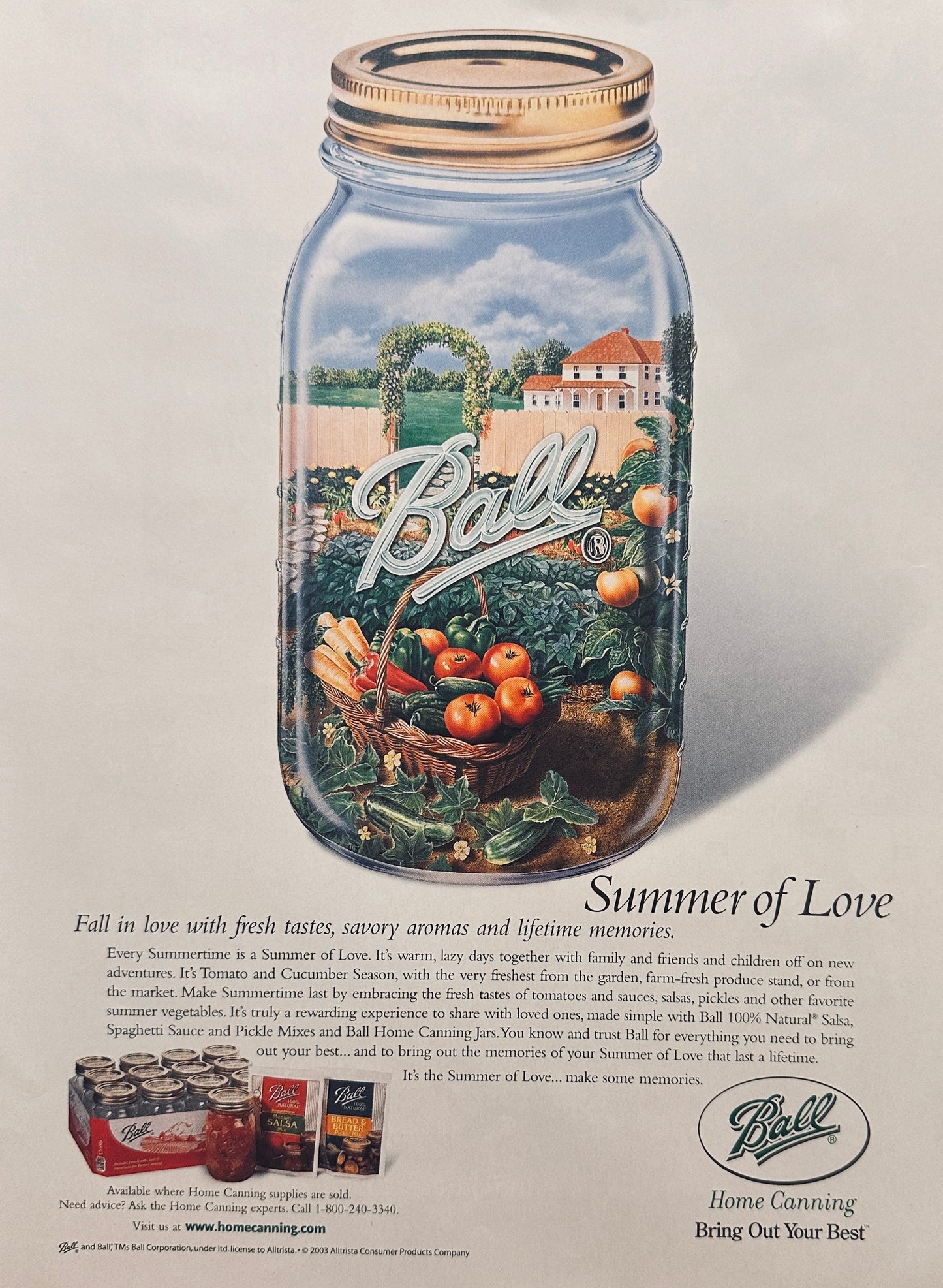 2003 Ball - Home Canning - Classic Ball Jar - Magazine Ad