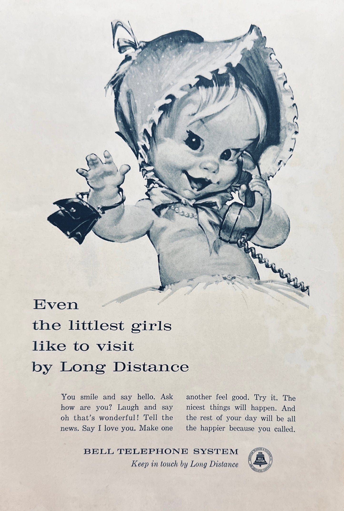 1948 -ish Bell Telephone - Little Cutie - Long Distance Calling - Promo Ad