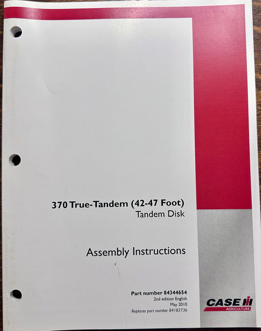 2010 Case 370 True-Tandem (42-47 Foot) Tandem Disk Assembly Instructions MC-11