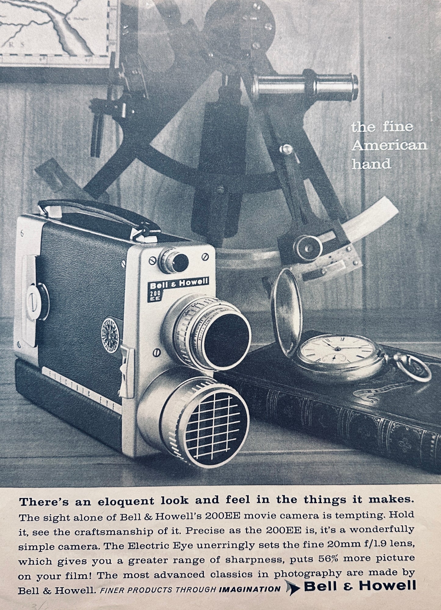 1960 Bell & Howell 200EE Movie Camera Promotional Ad