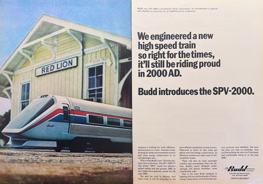 1975 Budd Transportation Introduces SPV-2000 Bullet Train Promo Ad