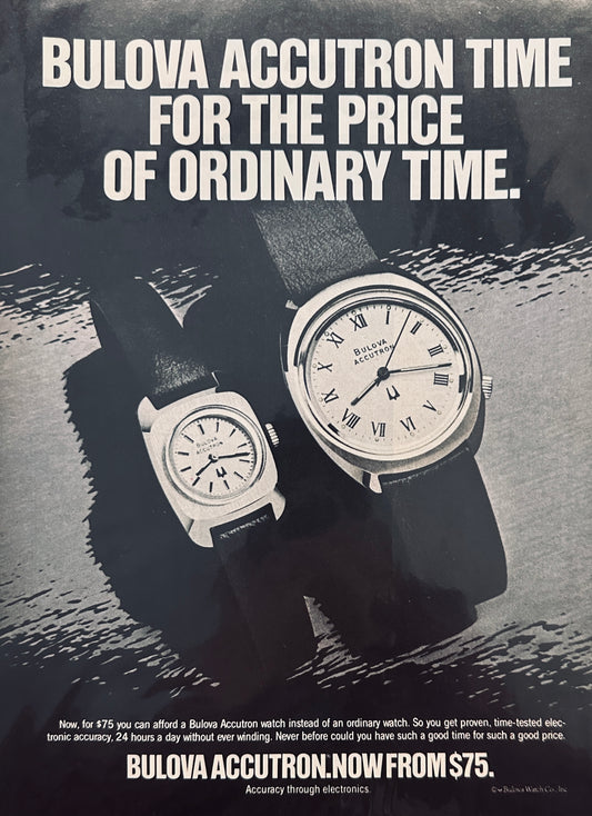 1976 Bulova Accutron - Time for the Price of Ordinary Time - Promo Ad