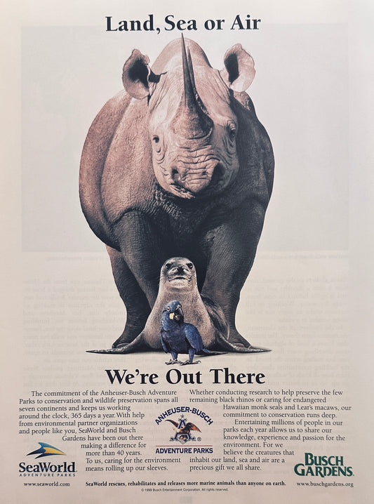 1999 Busch Gardens - Land Sea or Air - We're Out There - Promotional Ad