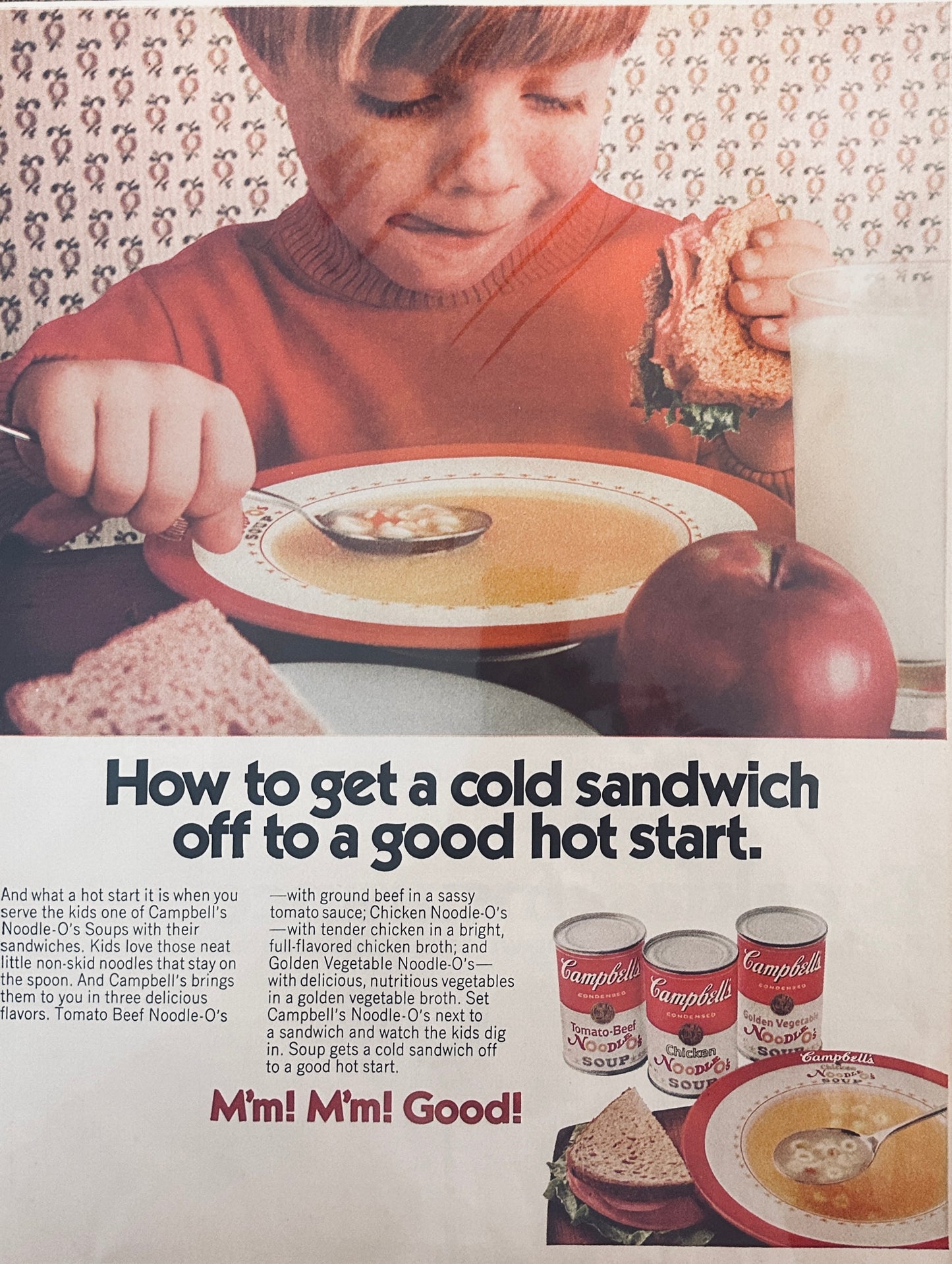 1972 Campbell's Noodle-o's soups, Beef Chicken & Vegetable - Magazine Ad