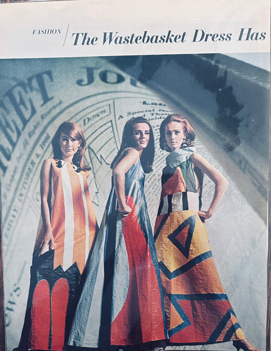 1966 Paper Dresses - Wastebasket Dresses - Wear and Toss - Magazine Feature