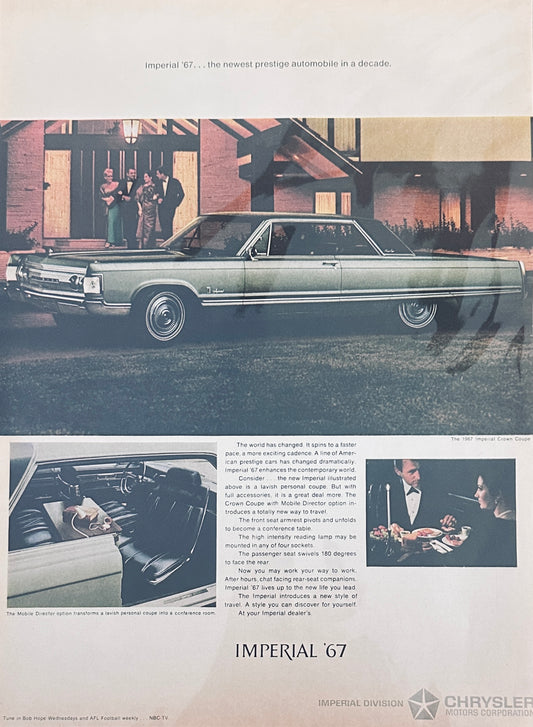 1967 Chrysler Imperial Long Cool Green Machine - Magazine Ad