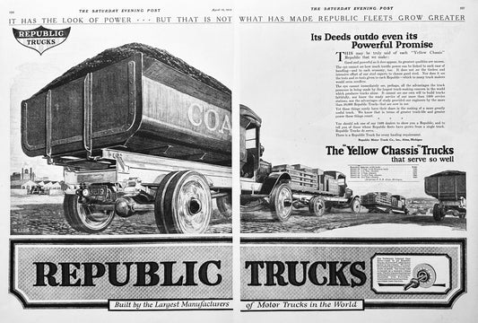 1919 Republic Trucks - The "Yellow Chassis" Trucks - Ad #1992