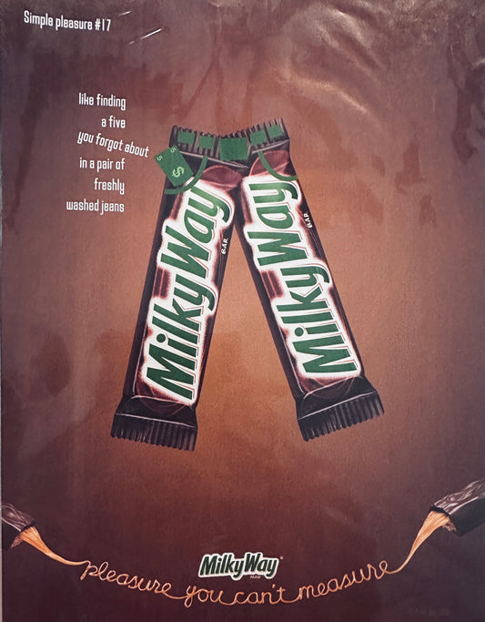 1992 Mars Milky Way Candy Bars - Simple Pleasure #17 - Magazine Ad