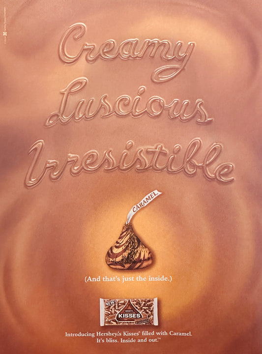 2004 Hershey KISS Caramel Filled Candy -  Magazine Ad