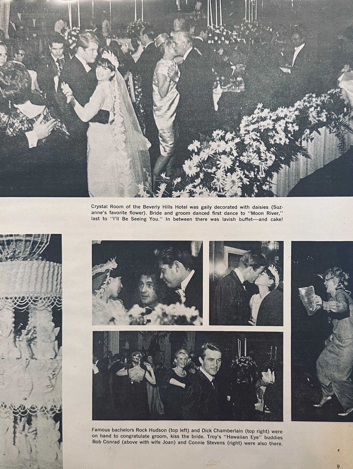 1964 Pictures of Suzanne Pleshette & Troy Donahue Wedding - Feature Article