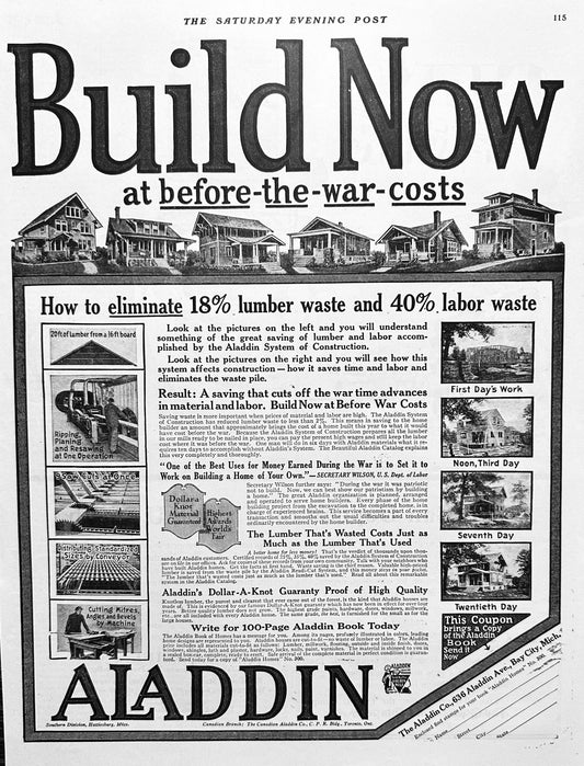 1919 Aladdin Manufactured Homes - Craftsman - 4-Square - Ad #2013