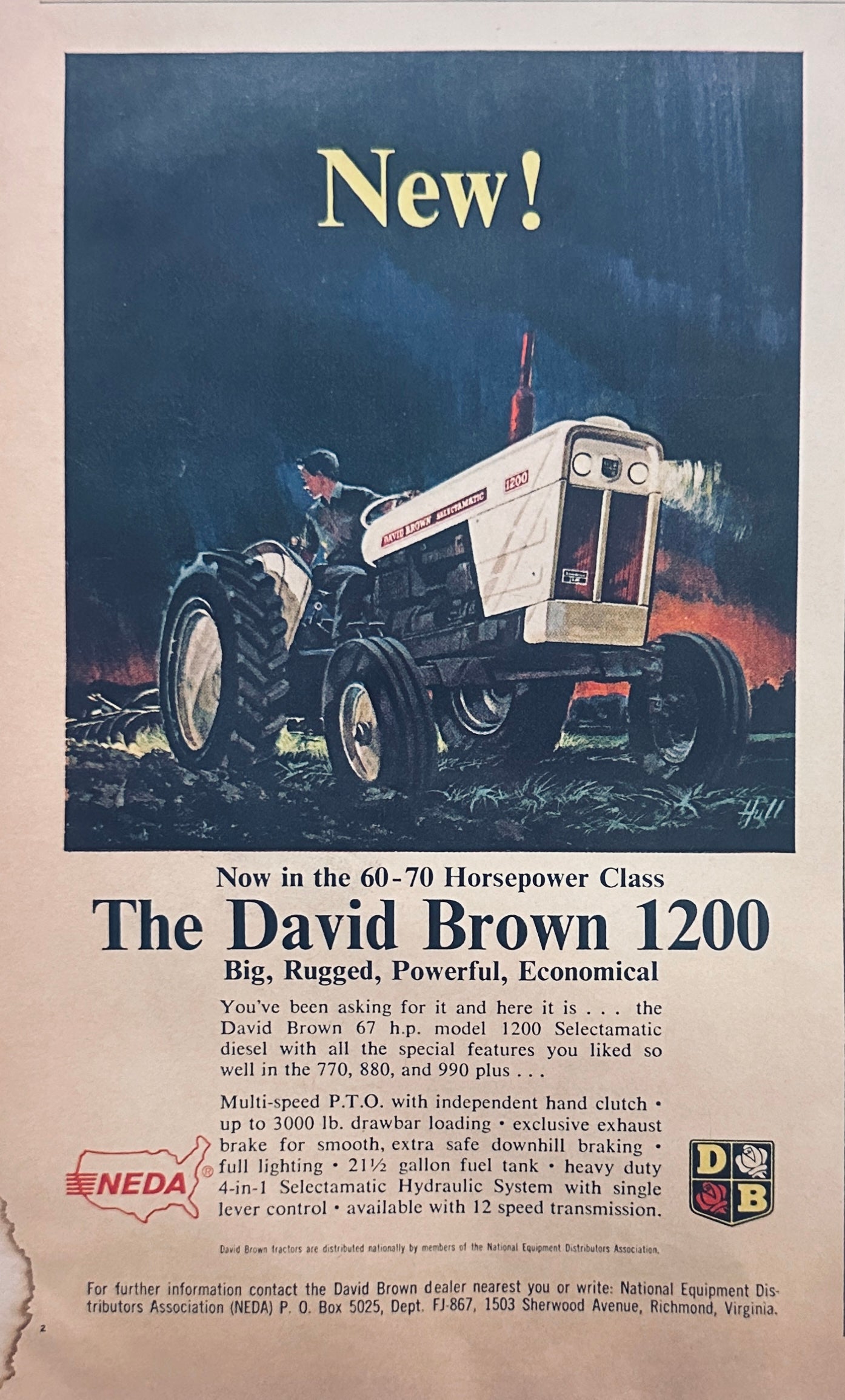 1967 Champion Tractor Spark Plugs & David Brown 1200 Tractor Ad