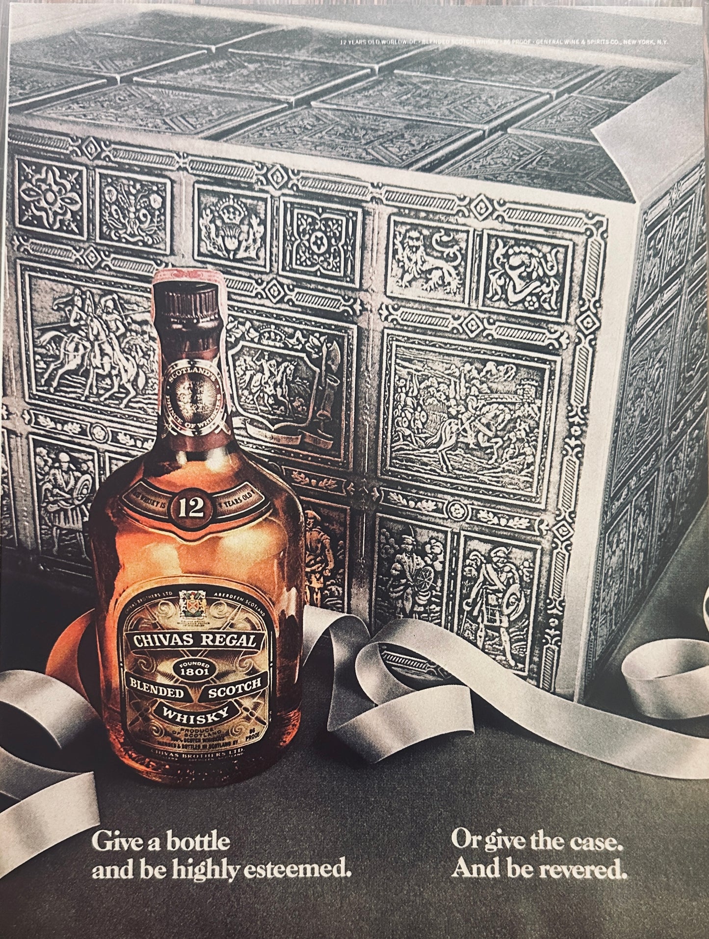 1976 Chivas Regal Scotch Whiskey - Gift Box - Magazine Ad