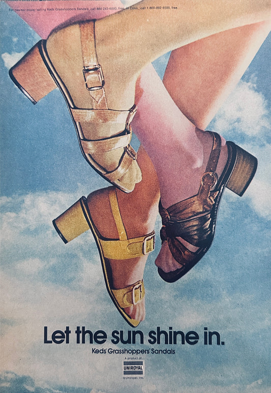 1972 Grasshopper Sandals by Uniroyal - Everyone Had to Have Them - Magazine Ad