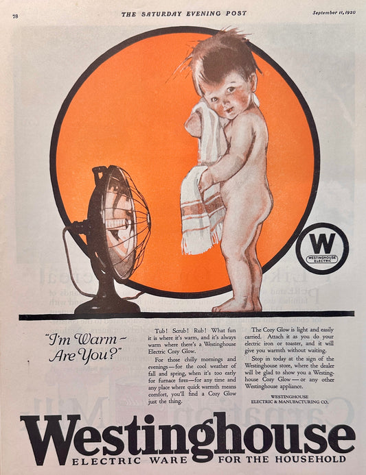 1920 Westinghouse Cozy Glow Radiant Heater - Ad #2032