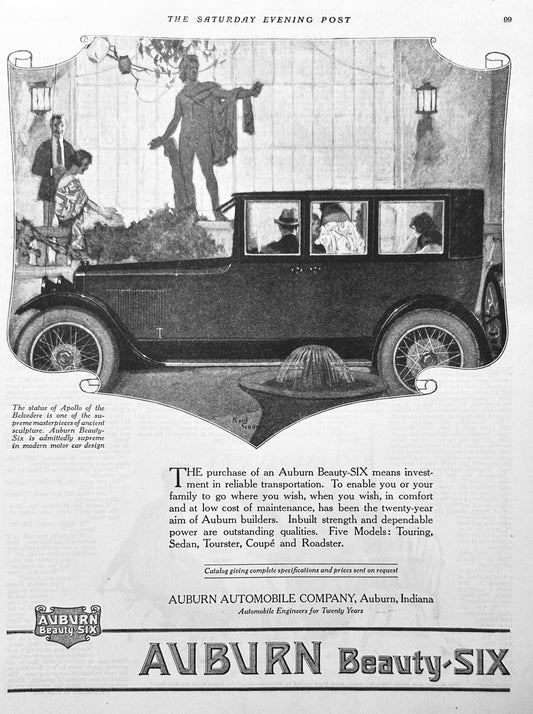 1920 Auburn Beauty-SIX Motorcar, Auburn, IN Ad #2024