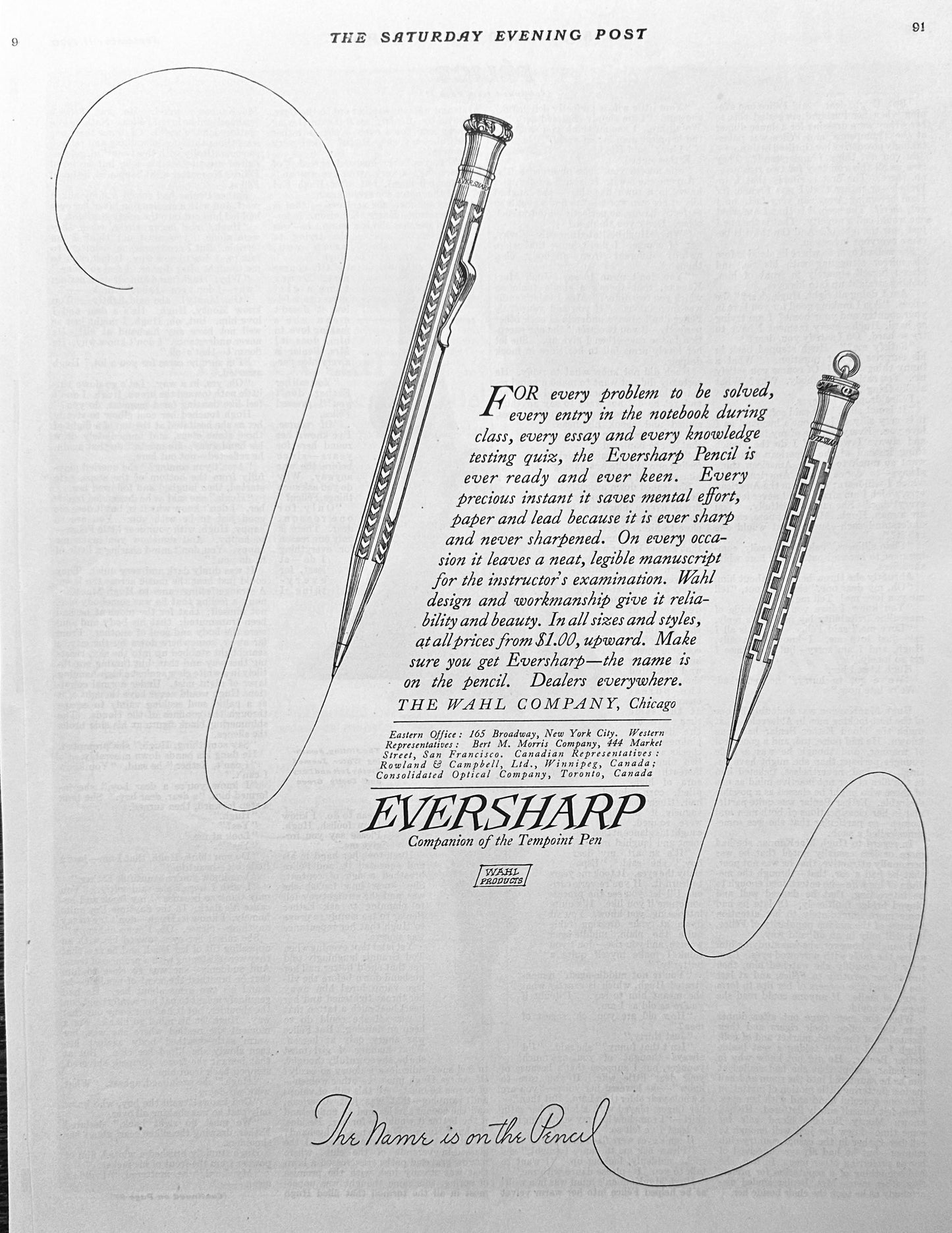 1920 Eversharp Mechanical Pencil by the Wahl Company  - #2023