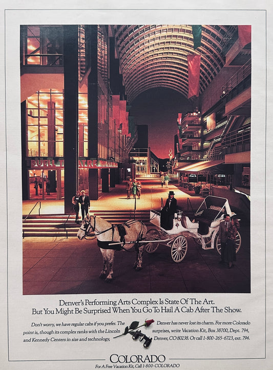 1992 Colorado - Denver's Performing Arts Complex - Vacation Ad