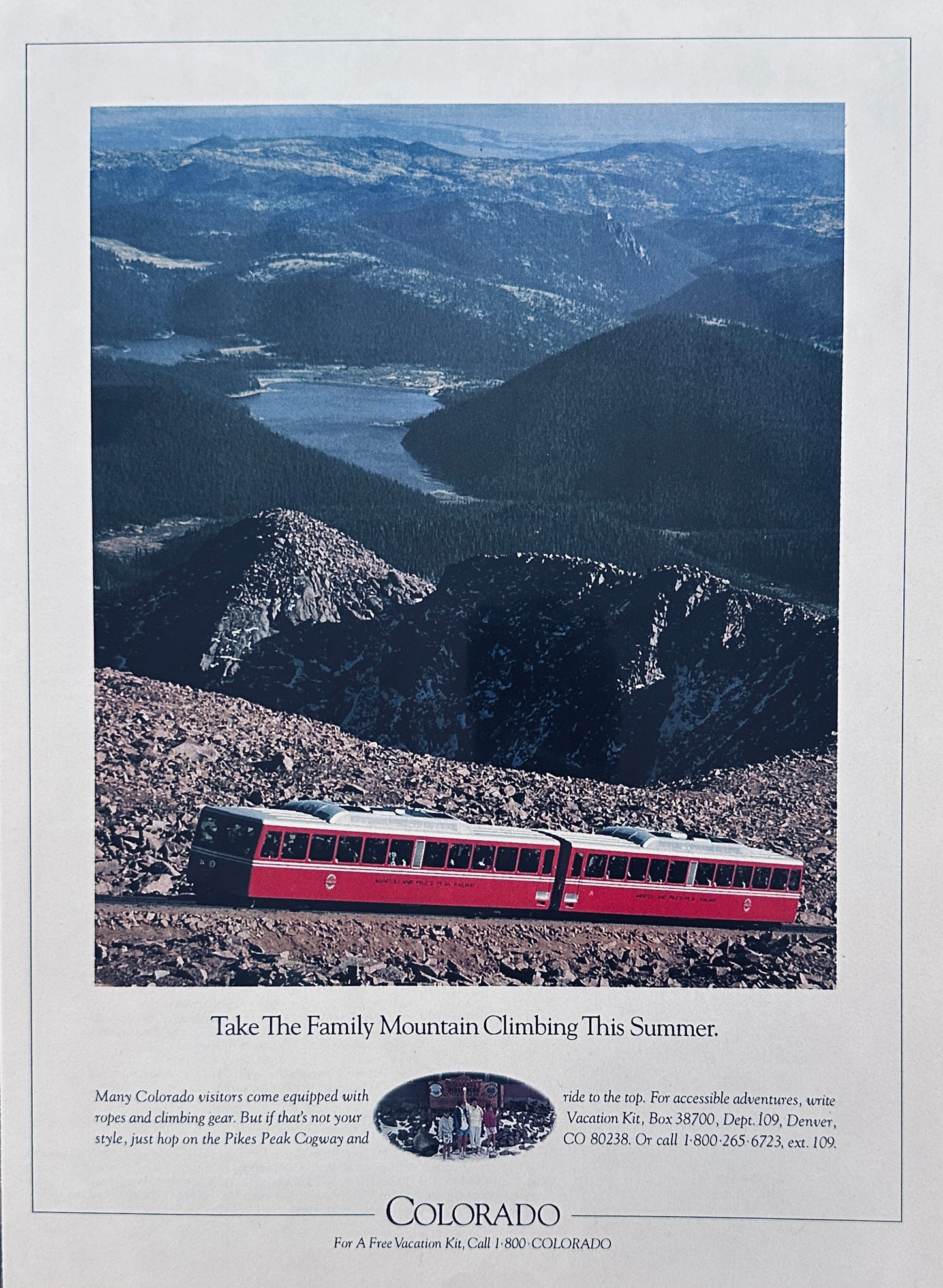 1993 Take the Family Mountain Climbing - Colorado Vacation Promo Ad