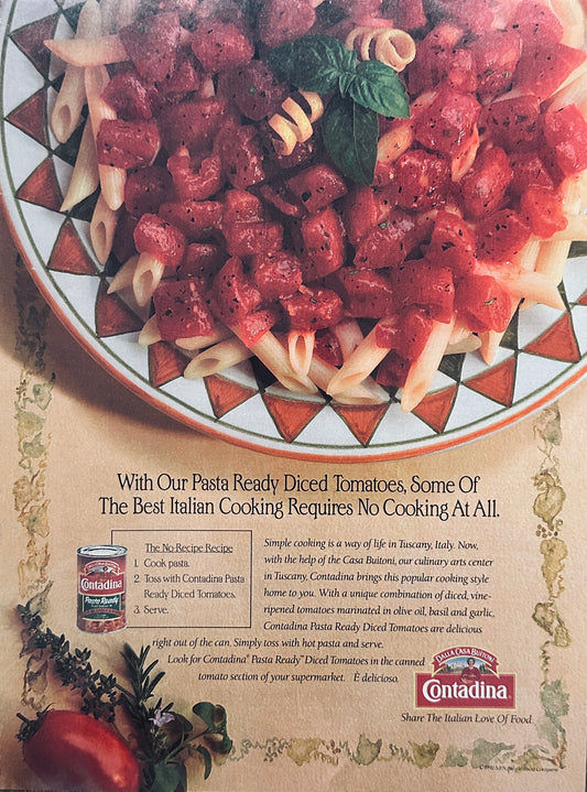 1993 Contadina Dice Tomatoes - Canned Goods - Pantry - Magazine Ad