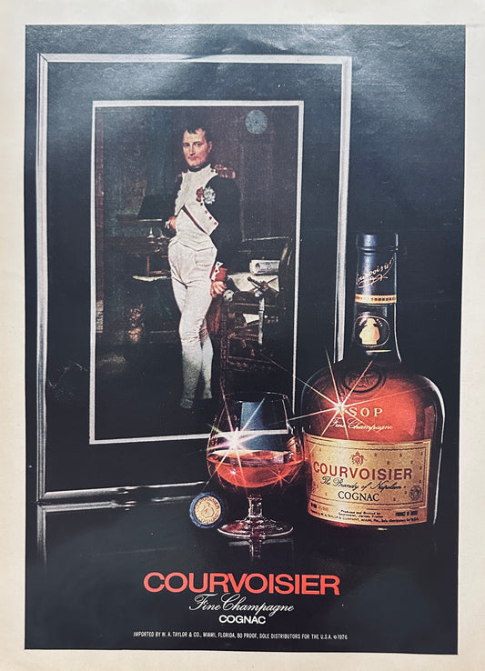 1976 Courvoisier Fine Champagne Cognac Magazine ad - Napoleon Portrait