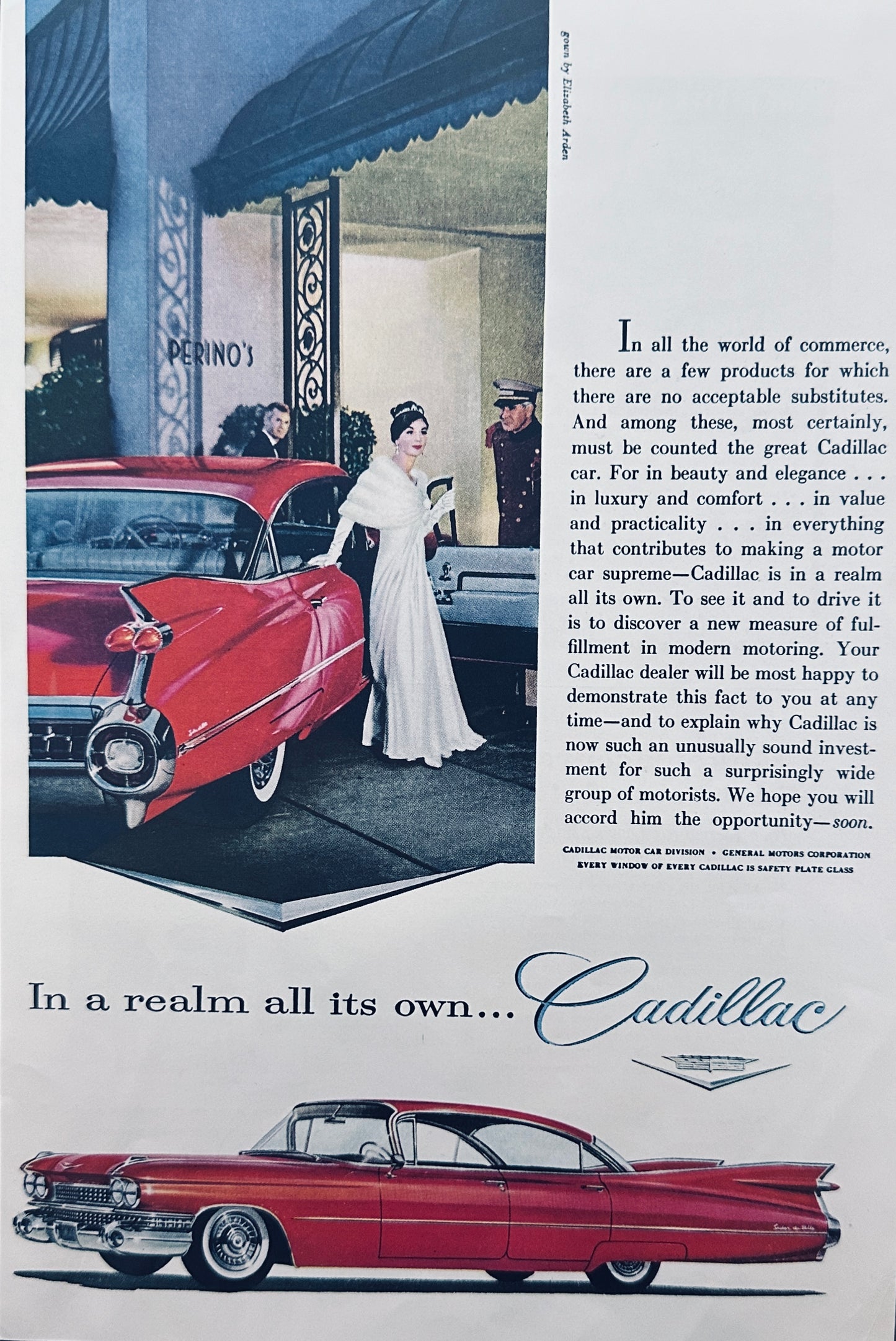 1959 Red Cadillac  - In a Realm All its Own Magazine Advertisement