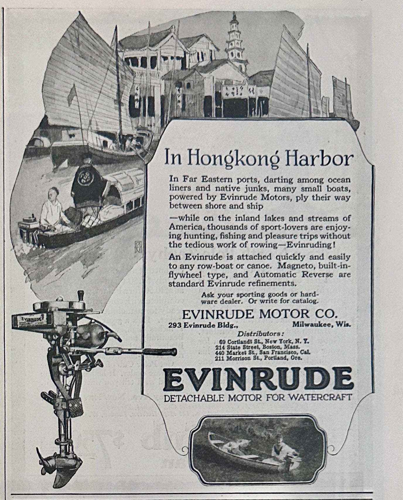 1920 Popular Products Evinrude Early Outboard - Polar Cub Electric Fan Ad #2062