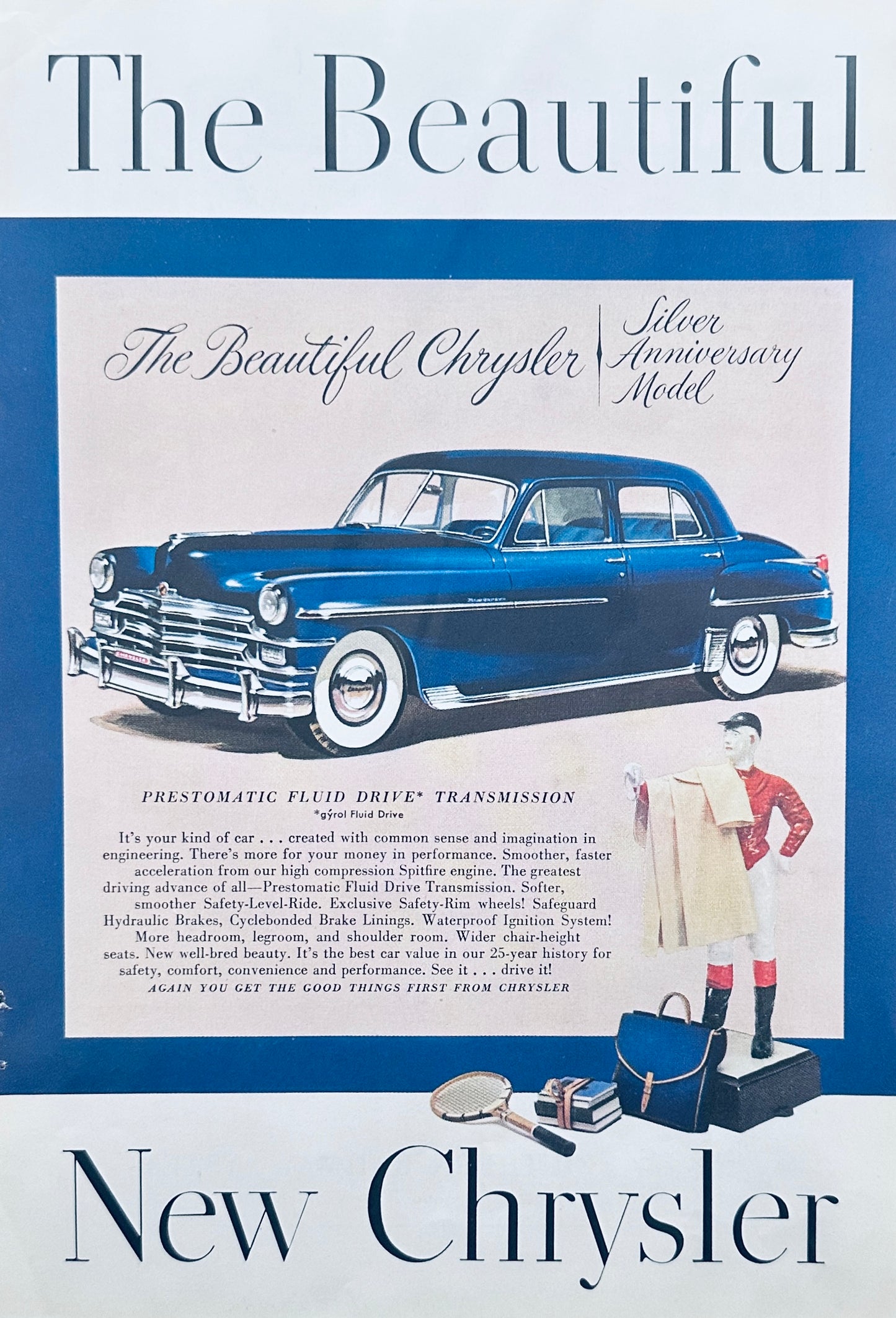 1949 Chrysler Silver Anniversary Automobile Ad