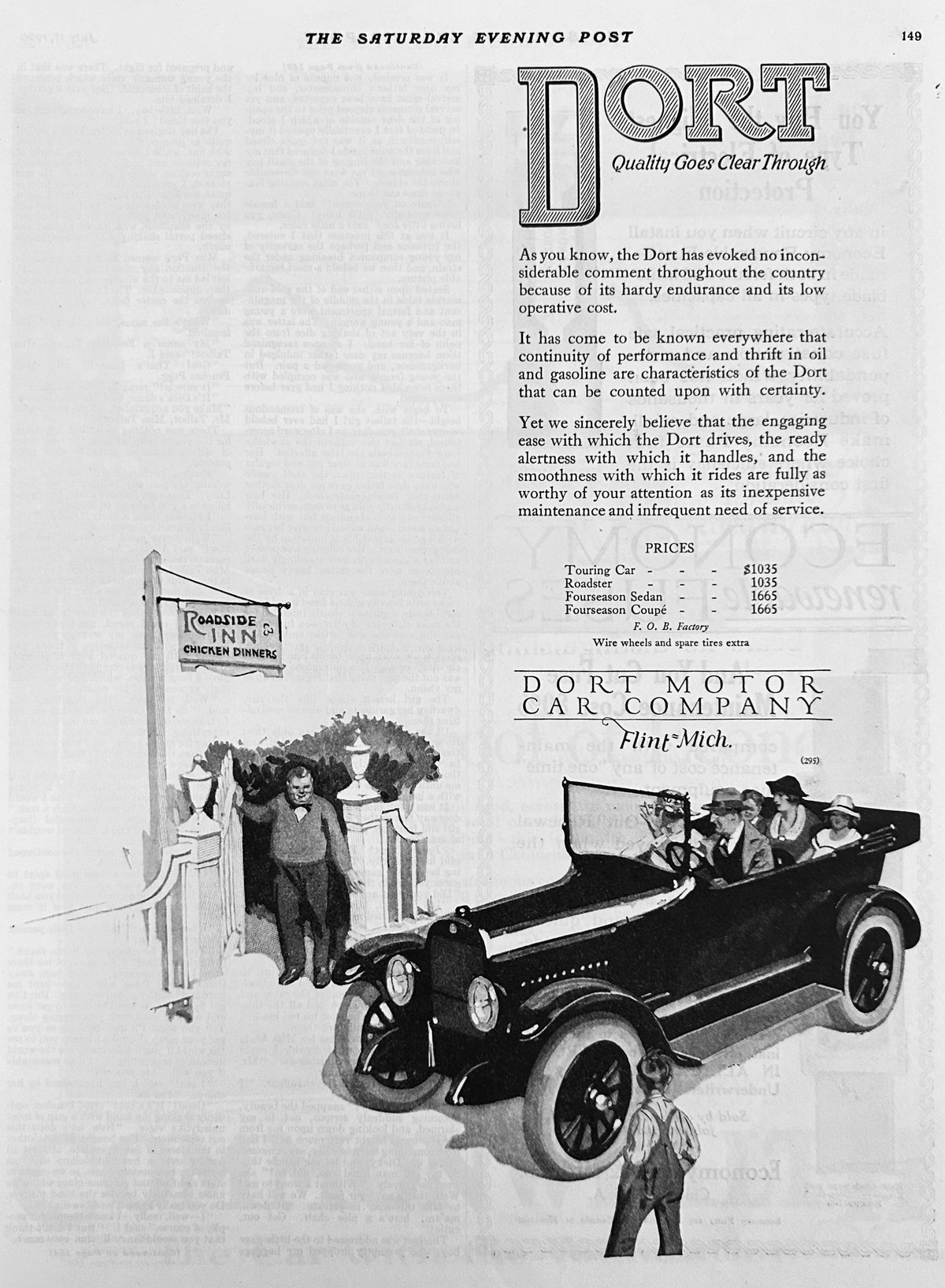 1920 DORT Motor Car Co - Flint, Mi Touring Car - Ad #2117