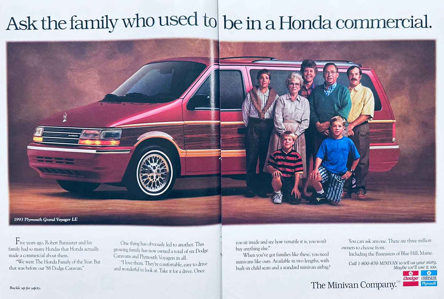 1993 Chrysler Minivan 12-page Magazine Advertisement Insert