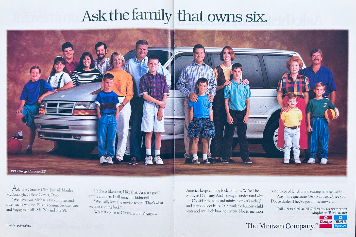 1993 Chrysler Minivan 12-page Magazine Advertisement Insert