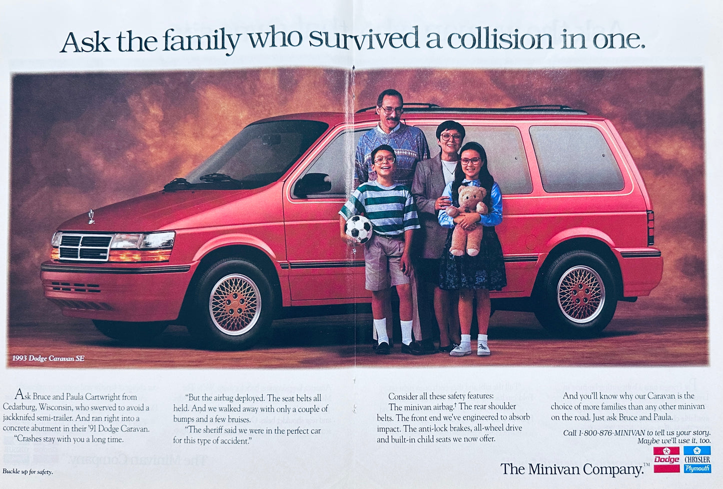 1993 Chrysler Minivan 12-page Magazine Advertisement Insert