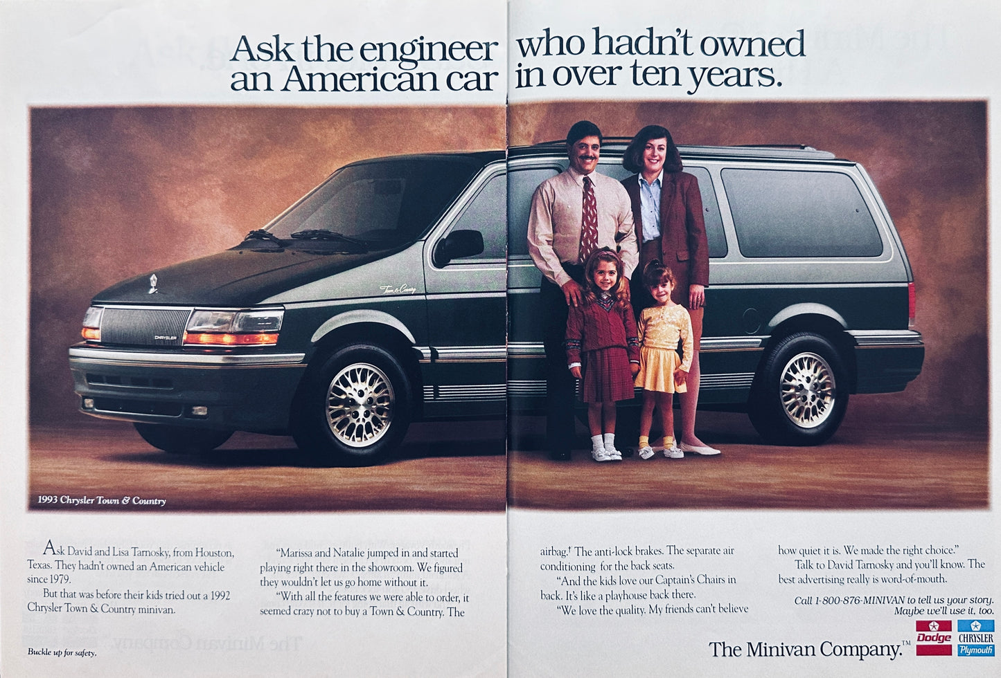 1993 Chrysler Minivan 12-page Magazine Advertisement Insert