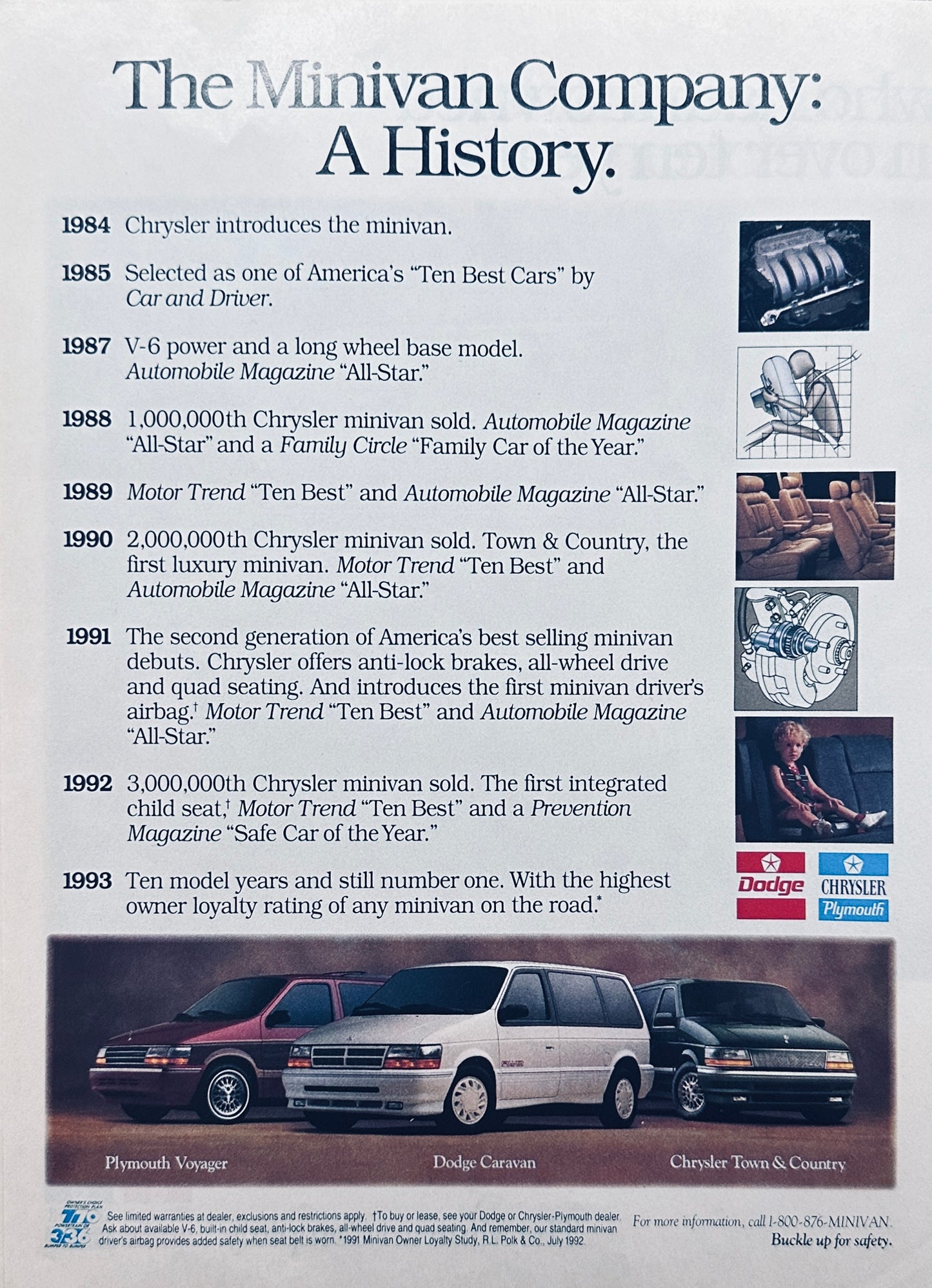 1993 Chrysler Minivan 12-page Magazine Advertisement Insert