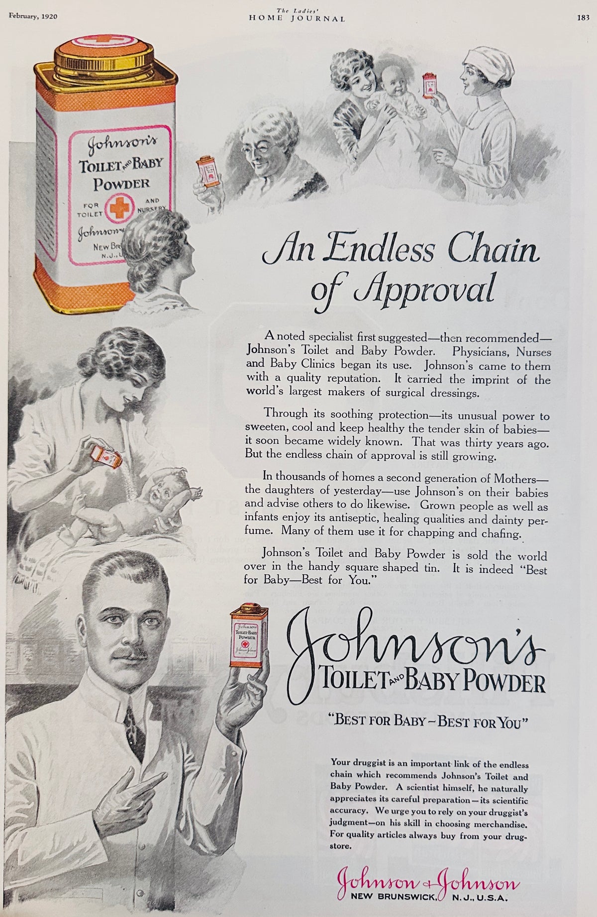 1920 Pillsbury's Family of Foods & Johnson & Johnson Baby Powder Ad # 2138