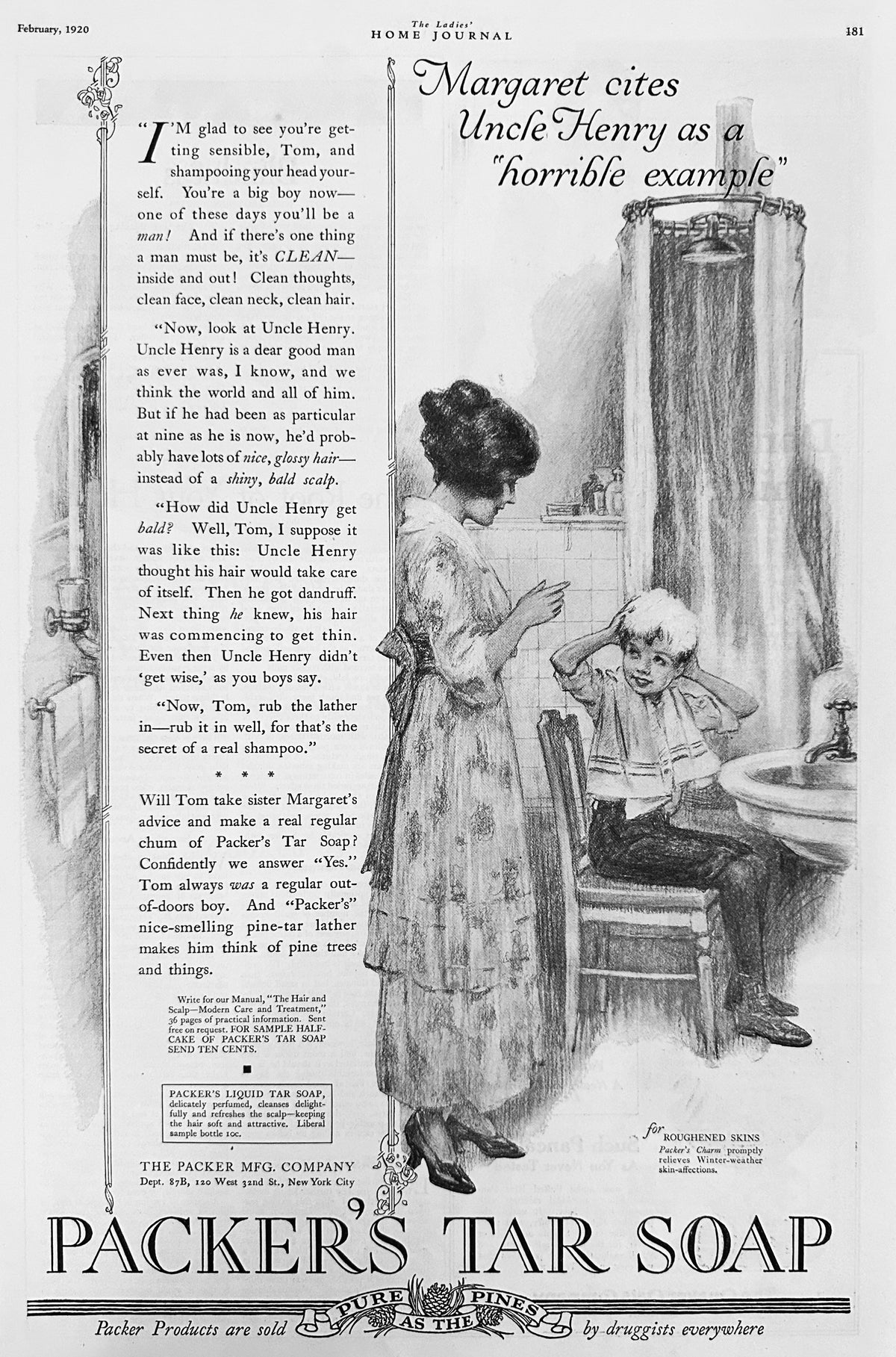 1920 Packer's Tar Soap - The Story of Uncle Henry - Ad #2139