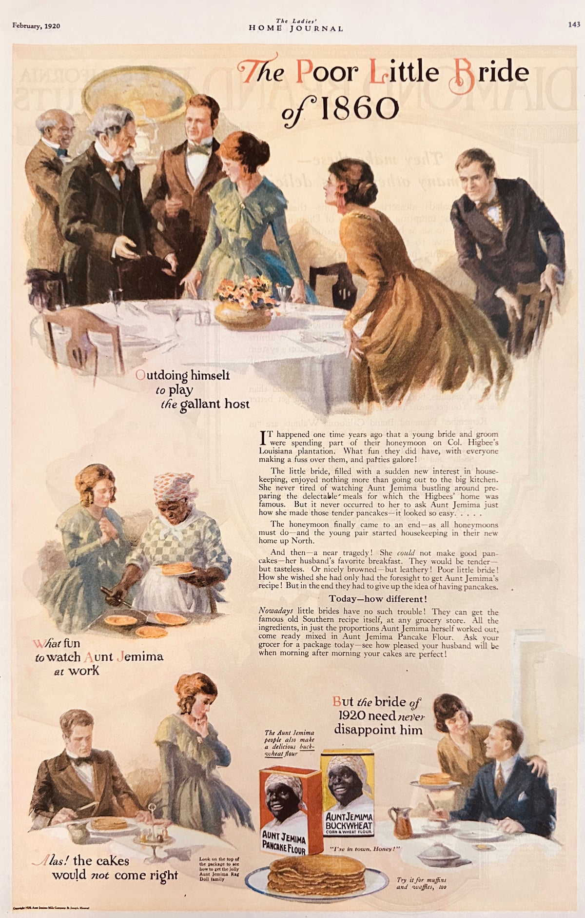 1920 Dual-Sided Ads - Aunt Jemima & Diamond Brand Walnuts Ad #2156