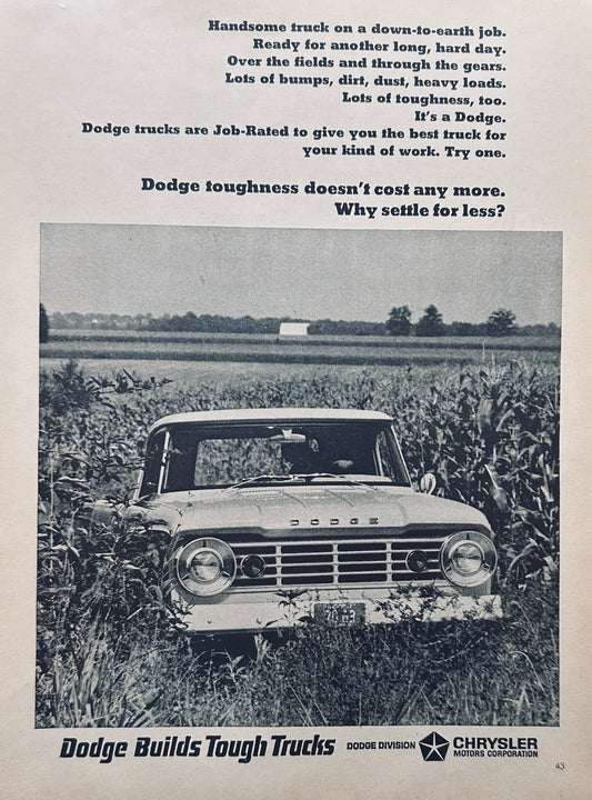 1965 Dodge Pickup Truck with Pie Plate's for Headlights Ad