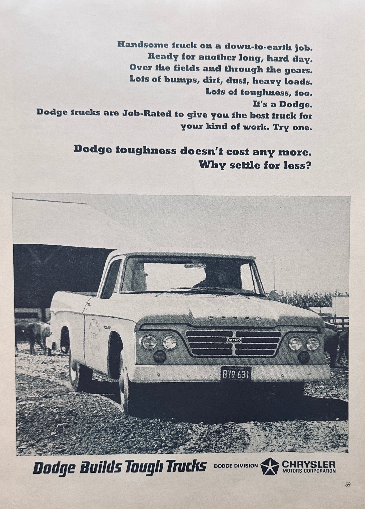 1965 Dodge Pickup Truck  - Handsome Truck on the Farm - Ad