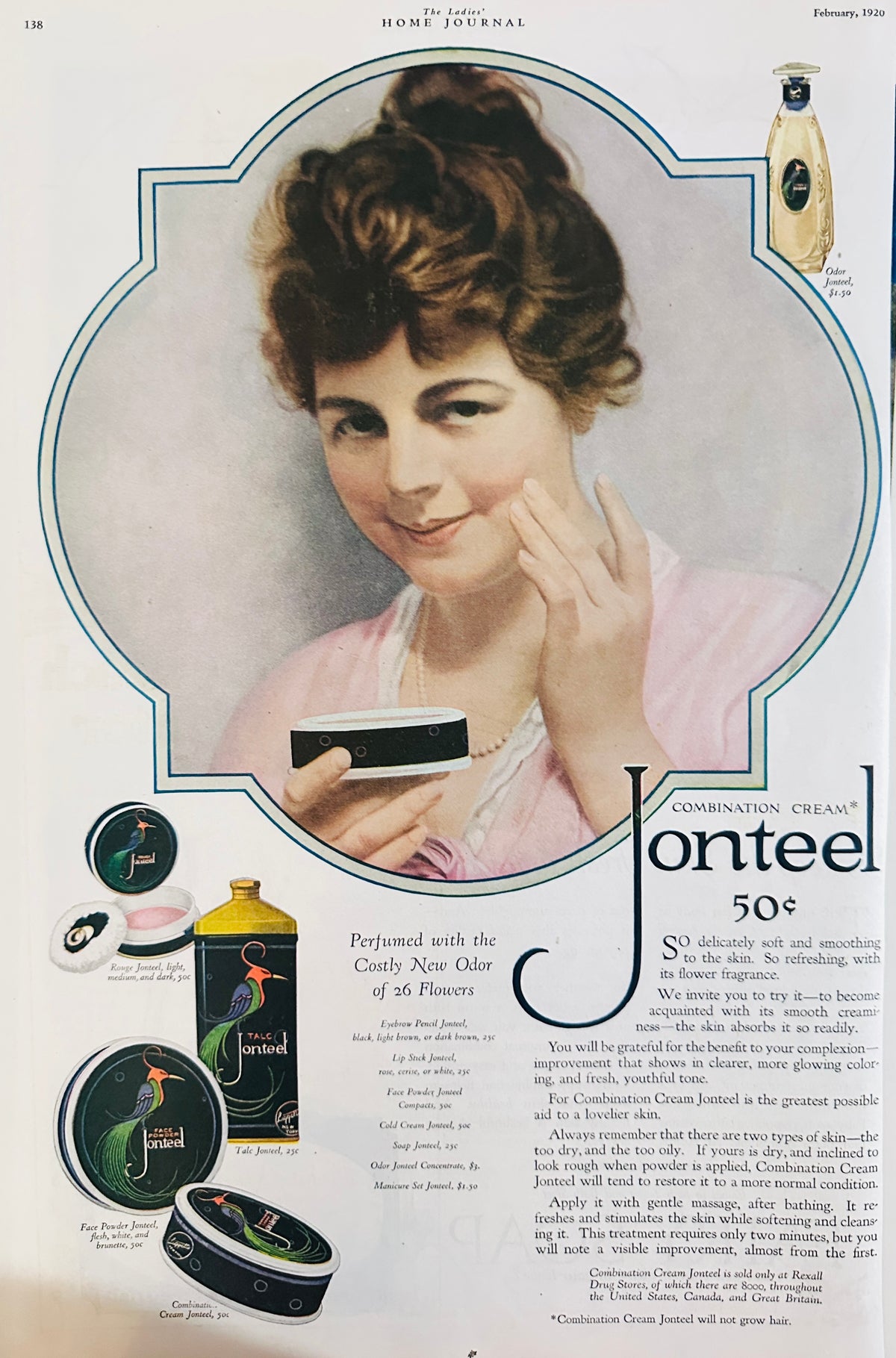 1920 Dual Sided Ads - Fairy Soap & Jonteel Face Powder Ad #2147