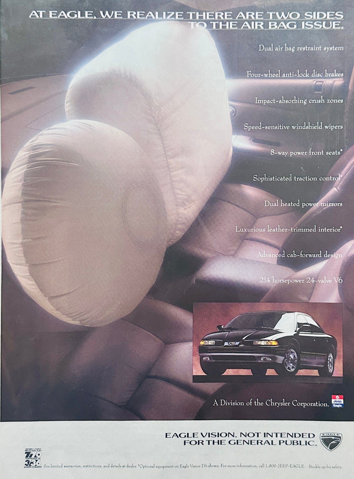 1992 1993 Eagle Summit? Chrysler Sedan Magazine Ad