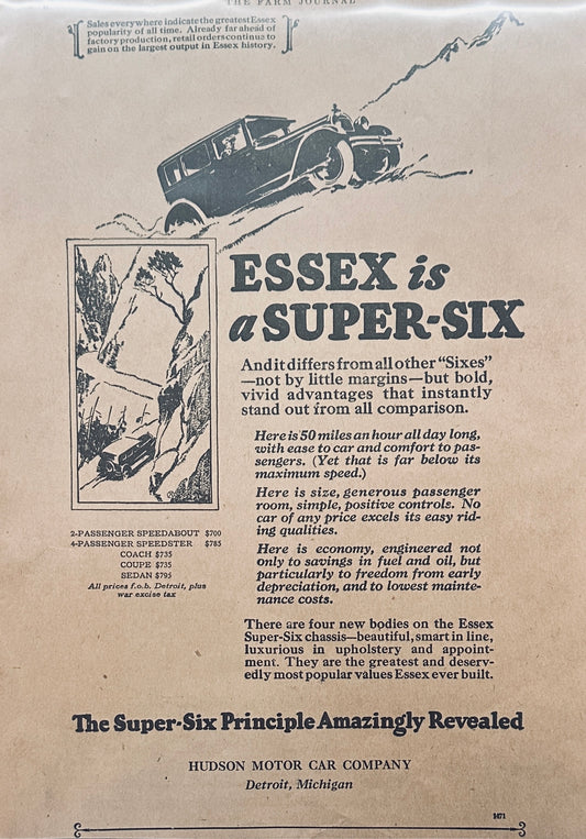 1927 Essex is a  Super Six Magazine Advertisement A54