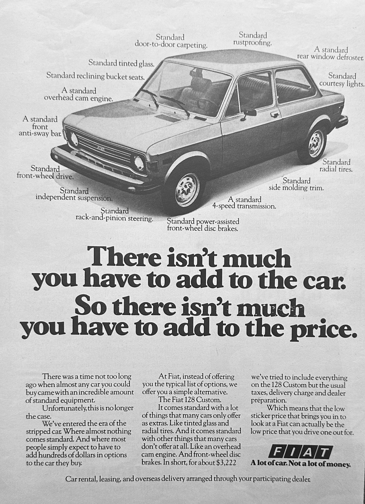 1976 Fiat 128 Custom  Fix It Again Tony?  Magazine Ad