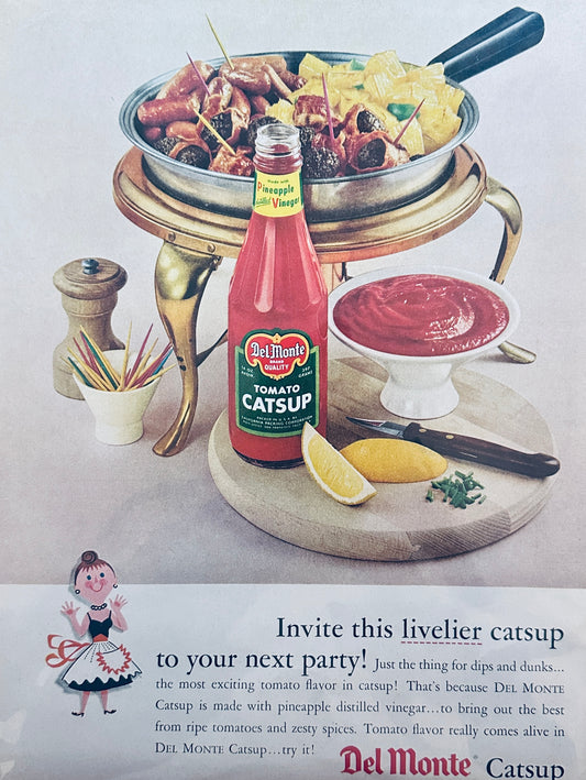 1959 Del Monte Catsup & Band Aid Adhesive Strips - Magazine Ad